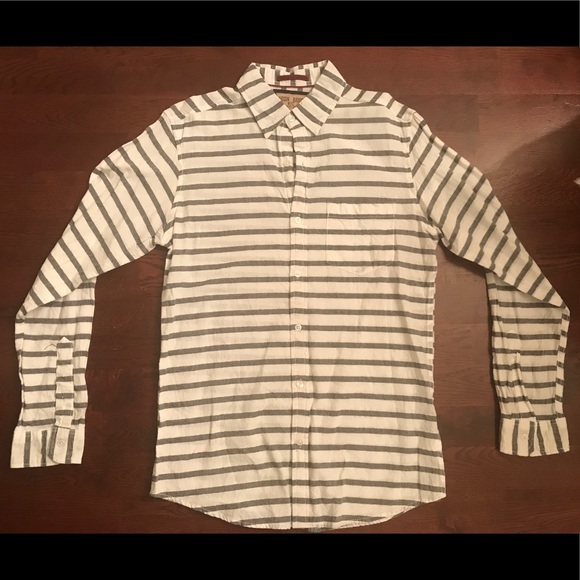 Striped Hudson & Barrow NYC Button-Up Shirt - Picture 1 of 3